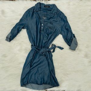 Chambray shirt dress